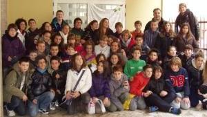 <b>LEZIONE. </b> I ragazzi delle Borsi-Pazzini insieme a Nicola Vizzoni ed Elisa Magni