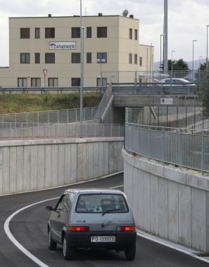 Il sottopasso recentemente costruito 