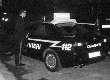 Una pattuglia dei carabinieri 