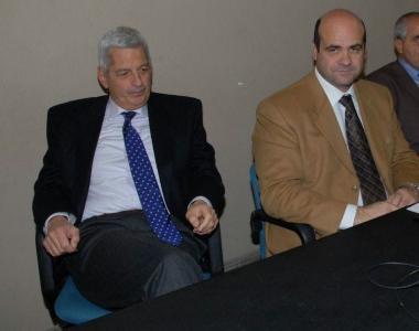 <b>FRIZIONI</b> Da sinistra il gm Retali e il presidente Ferri        