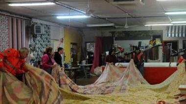La maxicalza in allestimento