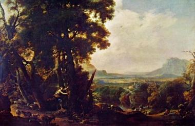 Il quadro di Salvator Rosa che raffigura il castello di Luppiano conservato alla galleria Estense di Modena        