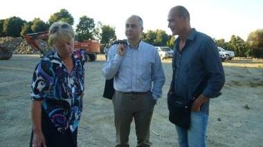 Federico Bellabarba (a destra) con il vicesindaco Cristiano Toncelli e Rosaria Scaffidi