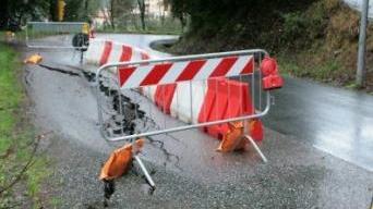Una frana a Castelnuovo