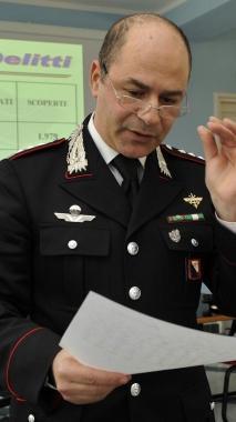 <strong>COMANDANTE PROVINCIALE </strong>Rocco Carpenteri durante la conferenza sui risultati dei carabinieri durante il 2010