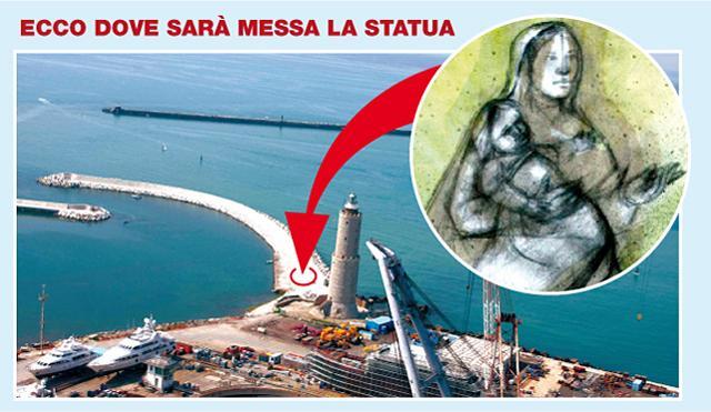 Qui sorgerà la statua della Madonna (clicca per ingrandire l'immagine)