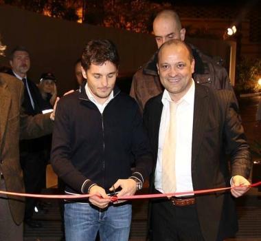 Il campione Fisichella taglia il nastro della struttura 