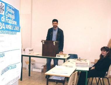 Un seggio delle ultime elezioni dei consigli di frazione