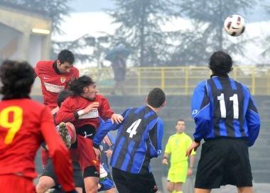 <b>VIA ALLE DANZE </b>Il gol di Marini che ha aperto la festa giallorossa 