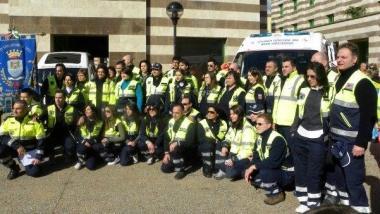 Foto di gruppo dei volontari della Societ&agrave; di soccorso pubblico 