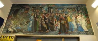 Il murale di Daniel Schinasi alla stazione 