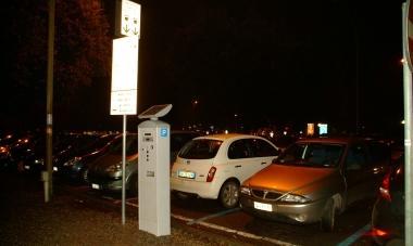 Un parcometro fuori Porta S. Anna