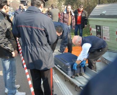 La mattina del ritrovamento del cadavere in un cassonetto a Serravalle Pistoiese