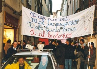 Una protesta contro laumento dei buoni pasto (Vip) 