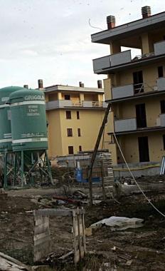 Il cantiere del primo lotto all’Acquavivola