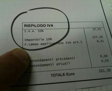 Una delle bollette spedite nei giorni scorsi 