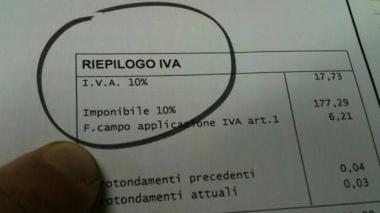 Una delle bollette spedite nei giorni scorsi