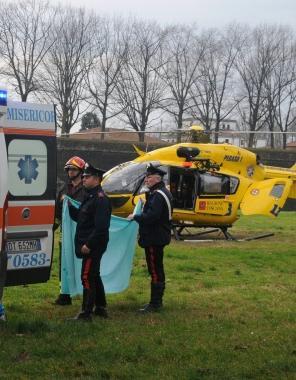 Una fase del soccorso 