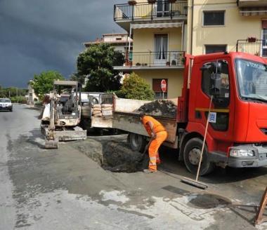 Lavori alle tubature in località San Luigi