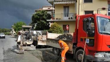 Lavori alle tubature in località San Luigi