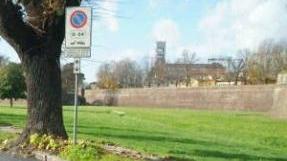 Gli spalti lungo viale Giusti