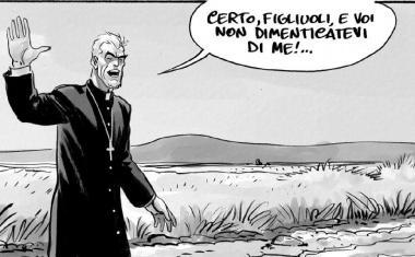 Il personaggio di don Zauker nasce nel 2003 sul Vernacoliere, nel 2008 debutta in Francia, nel 2009 l’editore Double Shot pubblica “Don Zauker Santo Subito”