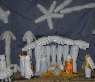 Loriginale presepe allestito al Panta Rei 