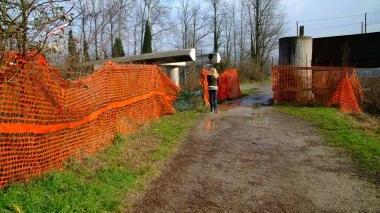 Un particolare della passerella