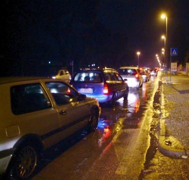 Il traffico in tilt lungo i viali 