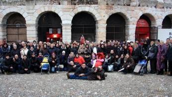 Il gruppo dei donatori della Fratres in gita a Verona