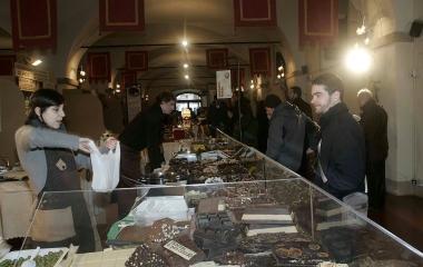 Uno stand alla Fattoria Medicea nelledizione 2009 di Cioccolosit&agrave; 