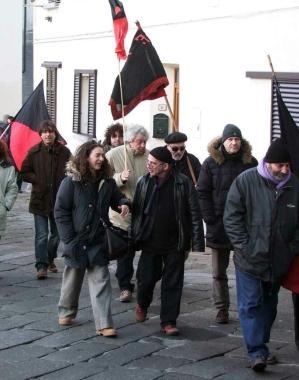 La manifestazione degli anarchici 
