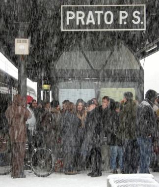 Pendolari bloccati al Serraglio per la neve 