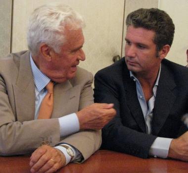 Sopra: i Rossignolo a Livorno, Gianmario (il padre) e Gianluca (il figlio). A destra: unimmagine parziale del nuovo modello 