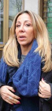 Patrizia Pellegatti A destra una delle scritte 