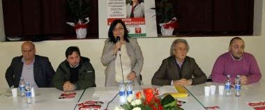 <b>LA CANDIDATA.</b> Angela Bertocchi alla conferenza di presentazione 