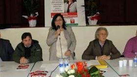 <b>LA CANDIDATA.</b> Angela Bertocchi alla conferenza di presentazione