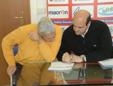 <b>BBC GROSSETO.</b> Da sinistra al tavolo Retali, Ferri, Mazzei e Vecchi 