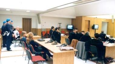 L’aula del tribunale di Prato