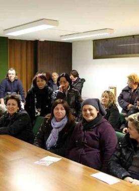 <b>LINCONTRO.</b> Le Oss durante un primo incontro con Casotti per parlare di contratto  
