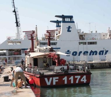 <b>TRAGHETTO. </b>Una nave della Toremar    