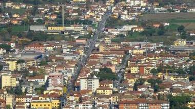 Una veduta dall’alto della città di Quarrata