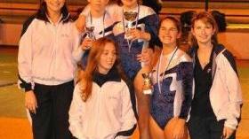 <b>SUL PODIO.</b> Le atlete del Gym Planet impegnate ai regionali