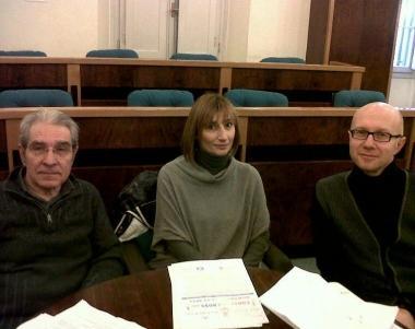 Da sinistra Ivano Libraschi, Meri Menichetti e Alessio Spinelli   