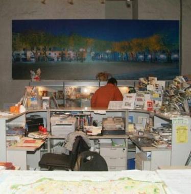 Linterno della sede di Itinera in piazzale San Donato 
