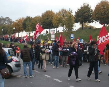 Una protesta di docenti genitori e studenti contro la riforma Gelmini 