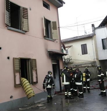 Il sopralluogo dei pompieri 