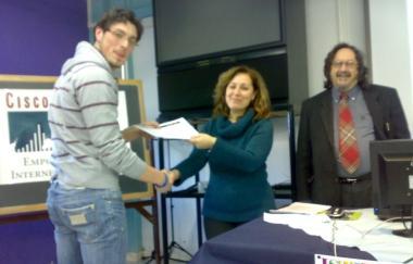 Un momento della consegna dei diplomi 