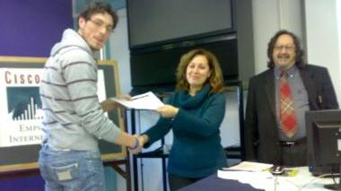 Un momento della consegna dei diplomi