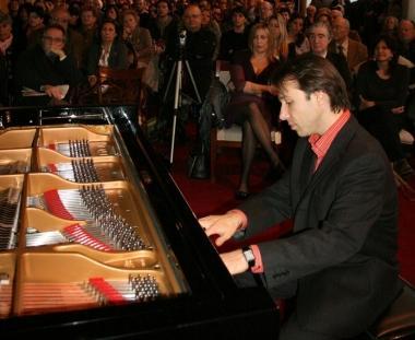 Due momenti della lezione concerto di Baglini 